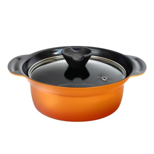 Wahei Freiz Small Tabletop Pot, 16cm, Size 5, for One Person, with Anti-Overflow Rim, Ceramic Coating, Induction/Gas Compatible, Petit Nabe (RB-3207)