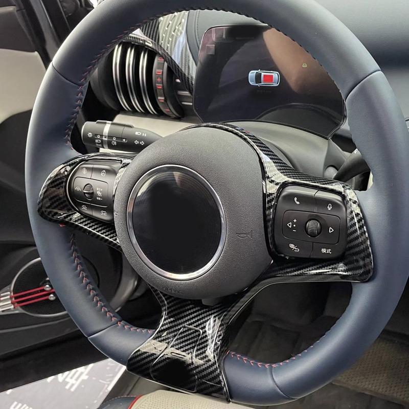 For BYD ATTO3/Yuan Plus   2024 ABS Plastic Car Steering Wheel Frame Decoration Cover Trim Auto Interior Accessories