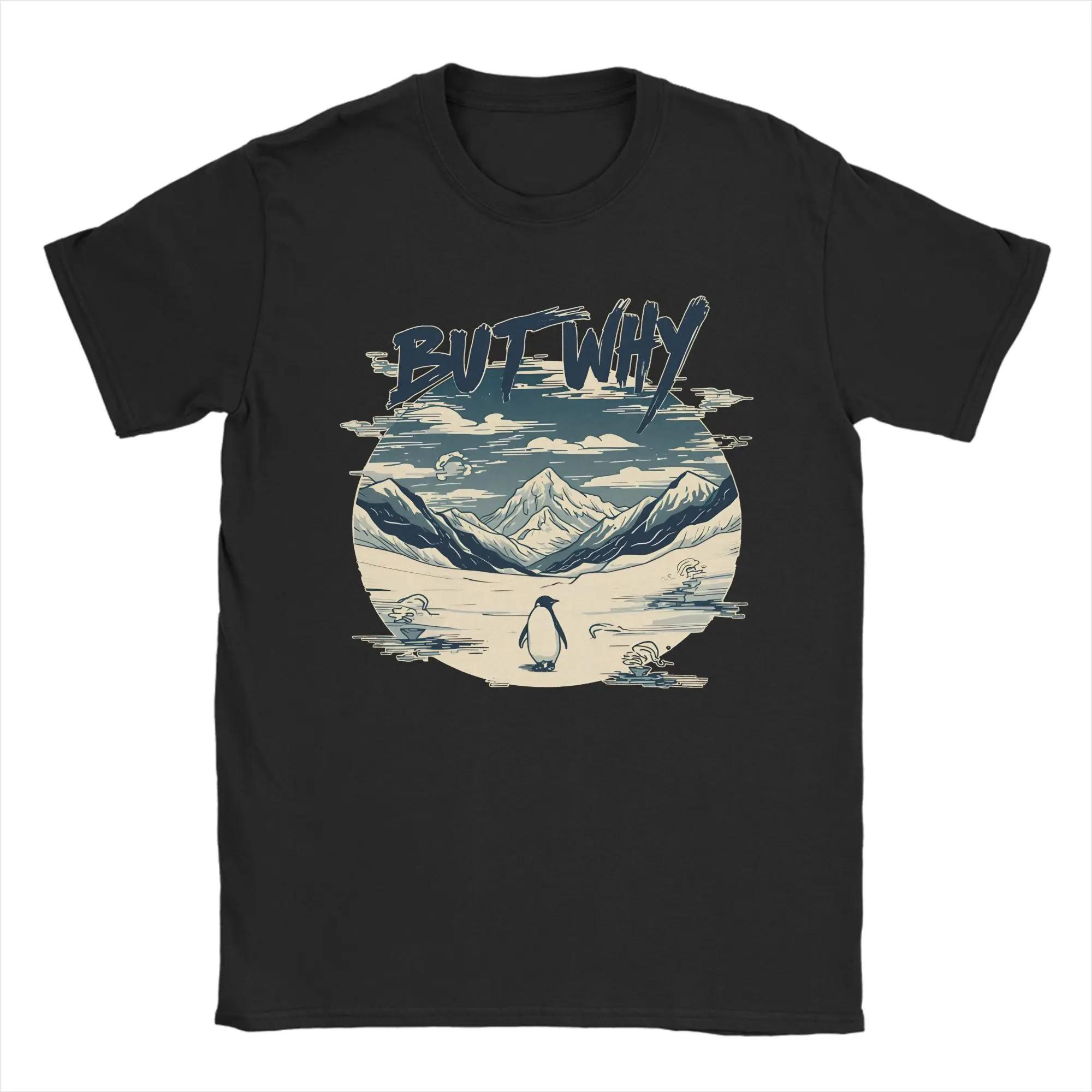 

Nihilist Penguin But Why T Shirt Summer Cotton T Shirts for Unisexs Hippie Print Tshirt Short Sleeve Street Style Clothing S