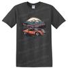 Vintage Car Mountain Landscape T Shirt Retro Auto Graphic Tee Adventure