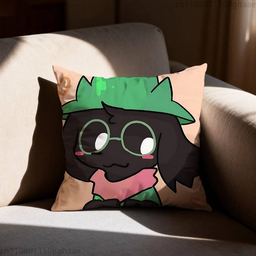 Deltarune Ralsei Game Pillow Case Antidustmite Pillowcase Invisible zipper silky short plush Sofa cushion cover