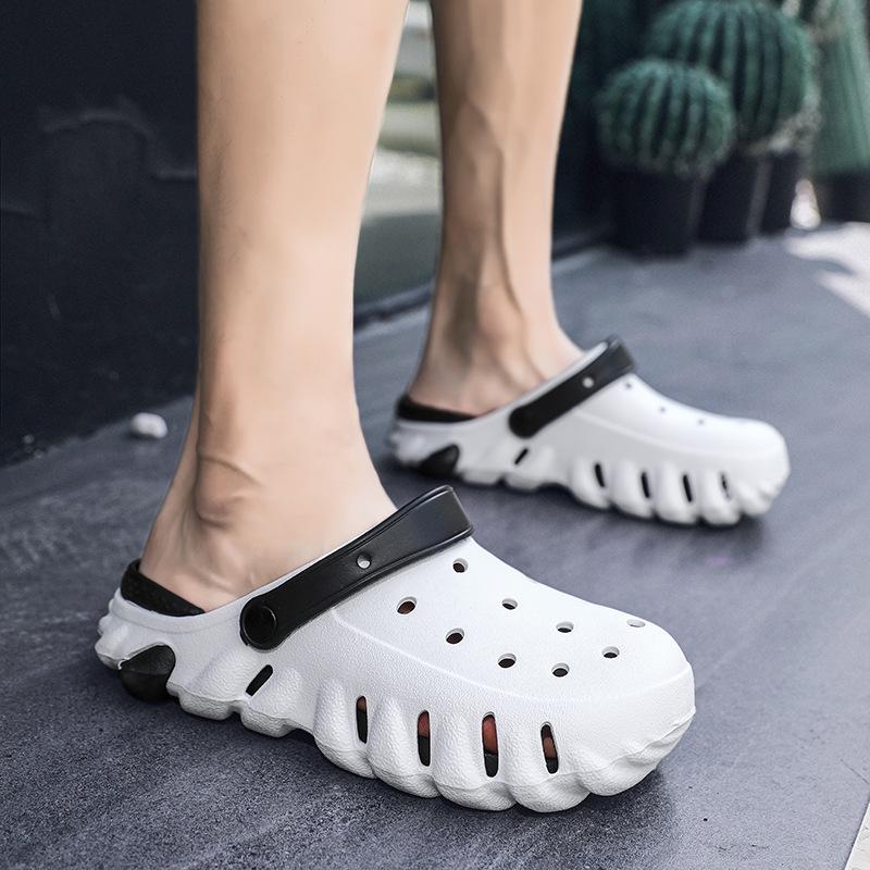 Unisex Summer Thick Sole Closed Toe Sandals - Soft Bottom Clog Beach Shoes