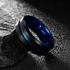 Cross Fashion Two-Color 8mm Brushed Titanium Steel Ring