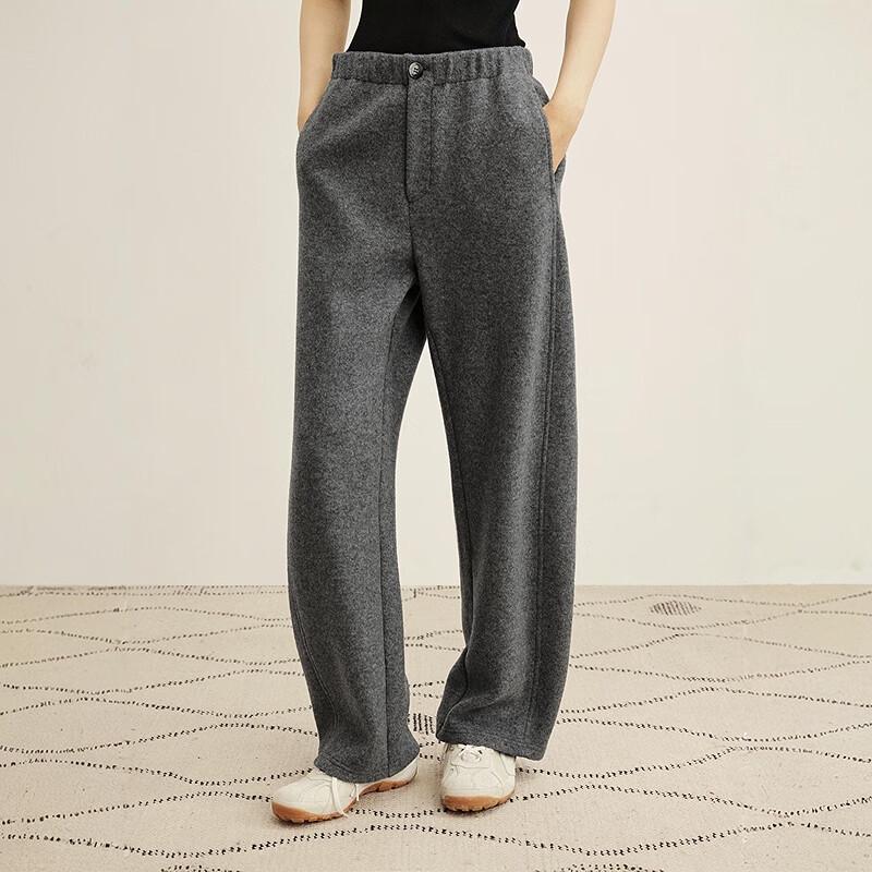 LESS 2025 Winter Merino Wool Straight-Leg Trousers