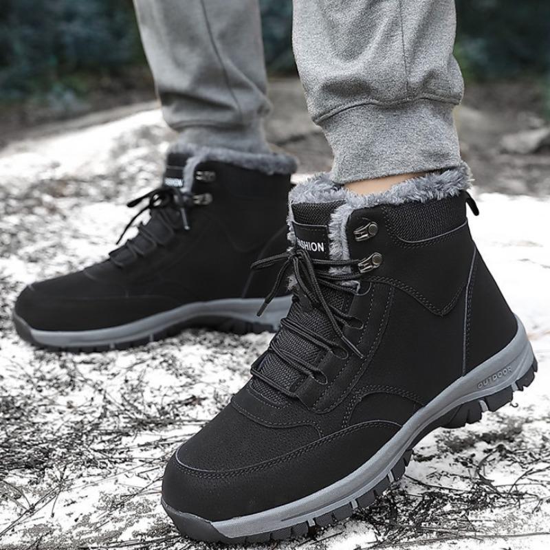 Fashion Winter Boots for Men Women Super Plush Warm Snow Boots Waterproof Couple Cotton Boots Winter High-top Sneakers Work Ankle Botas