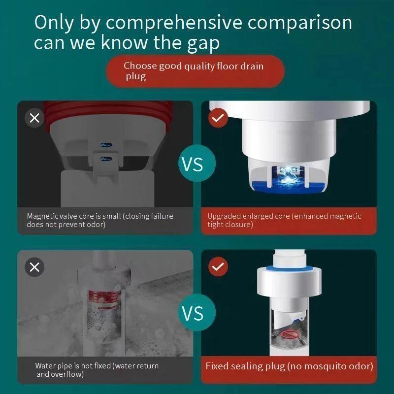 Odor Prevention Seal Ring Laundry Basin Hand Wash Basin Washing Machine Drain Plug Anti-odor Device Kitchen Sink Drain Tool Part