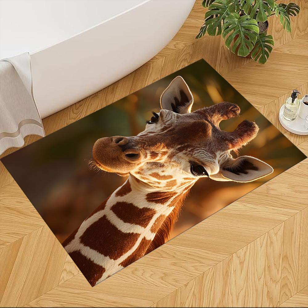 Jungle Giraffe Adventure Non-Slip Home Carpet Design for Office Decor Living Room Bedroom Gift