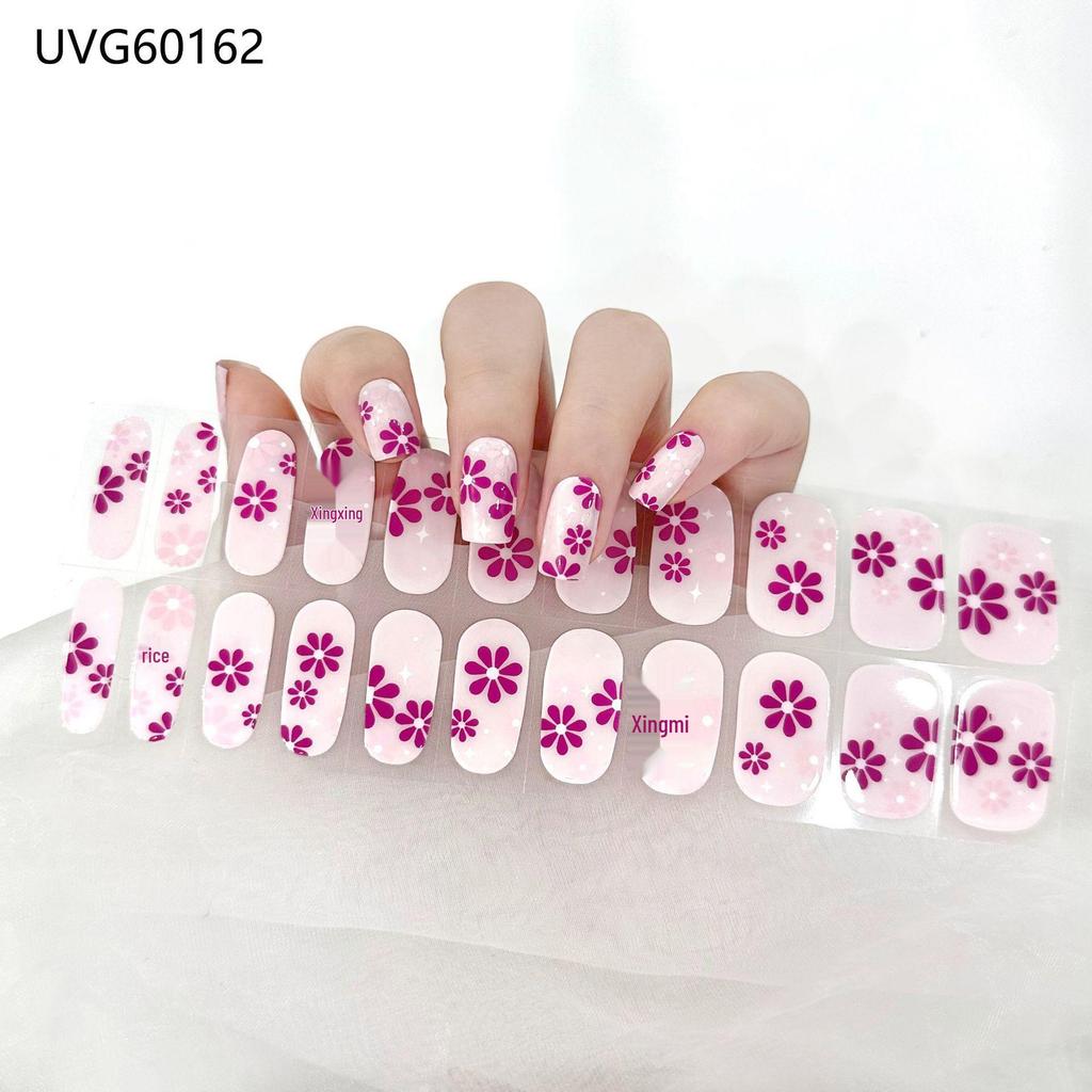 Transparent Nude UV Gel Nail Art Stickers: Semi-Cured, Semi-Baked Manicure Sheets