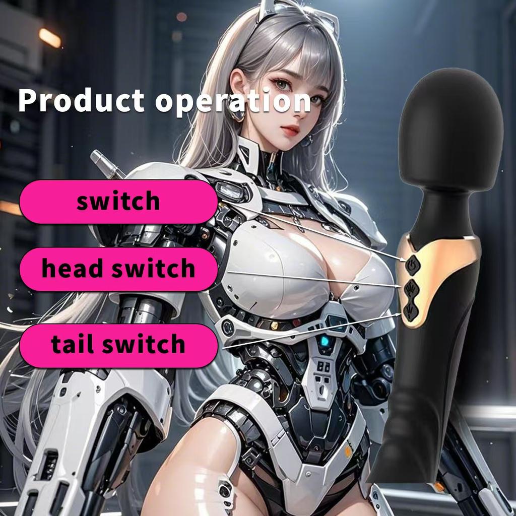 Powerful Vibrator Dildos Wand for Women 10 Modes Clitoris Stimulator G Spot Vagina Massager Adult Sex Toys for Woman