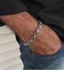 Silver Men' Bracelet THICK 18cm ROYAL Byzantine Weave