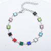 JMXD Personalized Titanium Steel Bracelet, Crystal Chain with Colorful Diamonds Inlay, Unique Design for Daily & Special Occasions