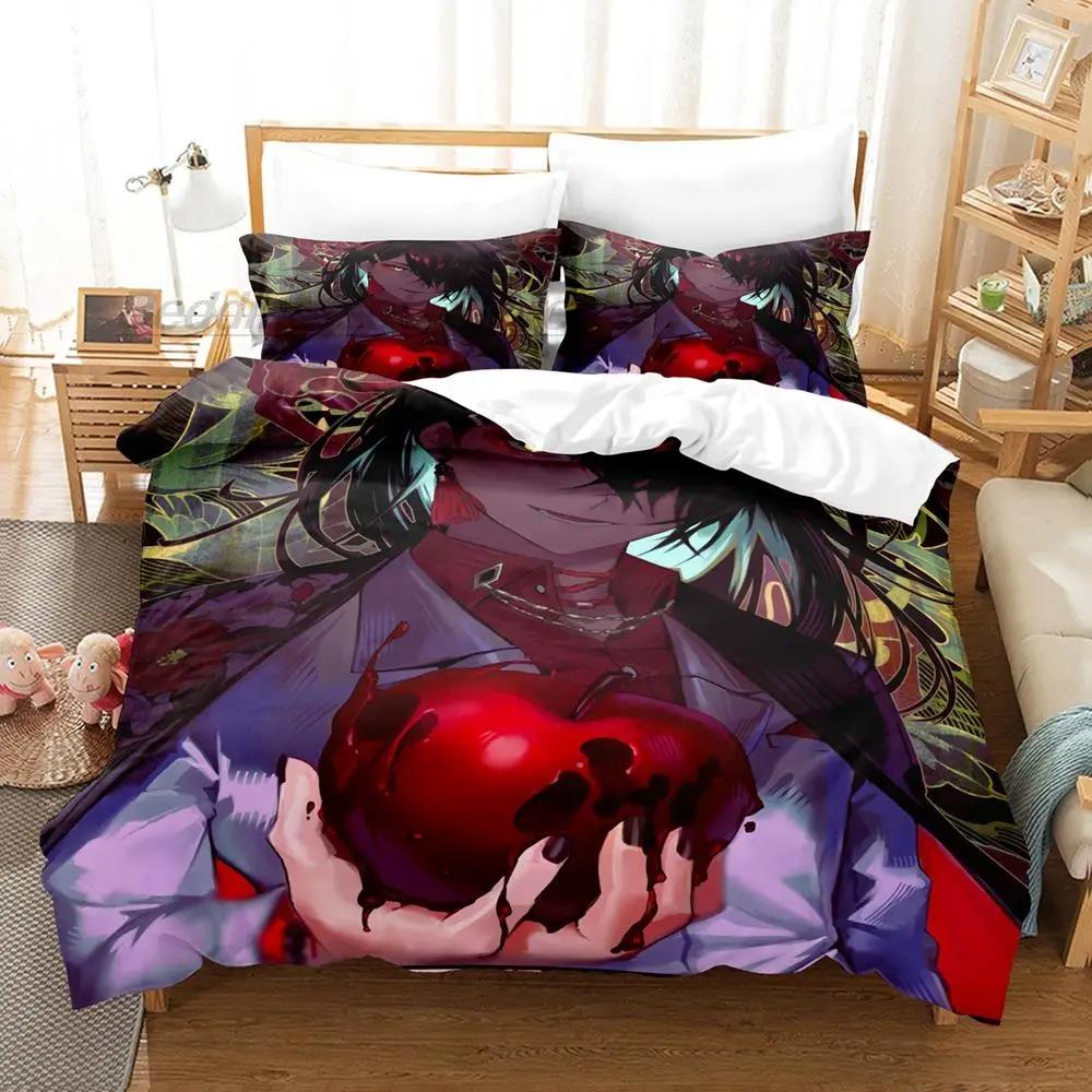 Hololive Vox Akuma Bedding Set Single Twin Full Queen King Size Bed Set Aldult Kid Bedroom Duvetcover Couette Imprimée Enfants