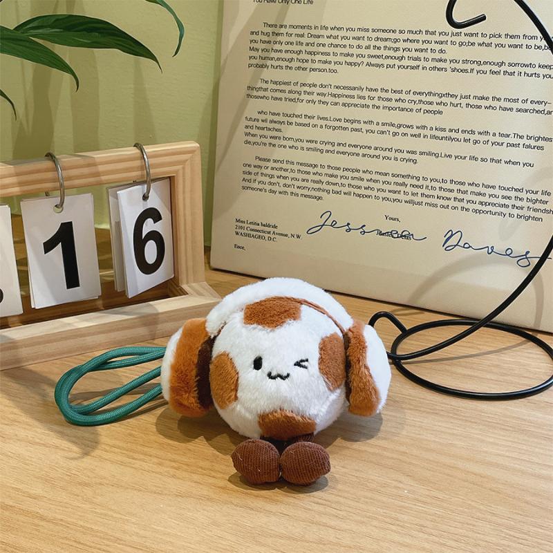 Soccer Basketball Tennis Ball Plush Keychain Cute Doll Bag Pendant for Kids School Supplies A3