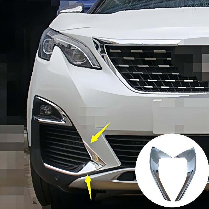 For Front Fog Light Eyebrow Trim For Peugeot 4008,Fog Lamp Eyelid Decor Bezel Cover,Sporty Modified Exterior Accessories, ABS Anti-Scratch Wear