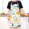 1pc Large Solid Color Background Romantic Heart Pattern Apron, Home Decoration Kitchen Wear, Sleeveless Durable Washable Unisex Cooking Apron,