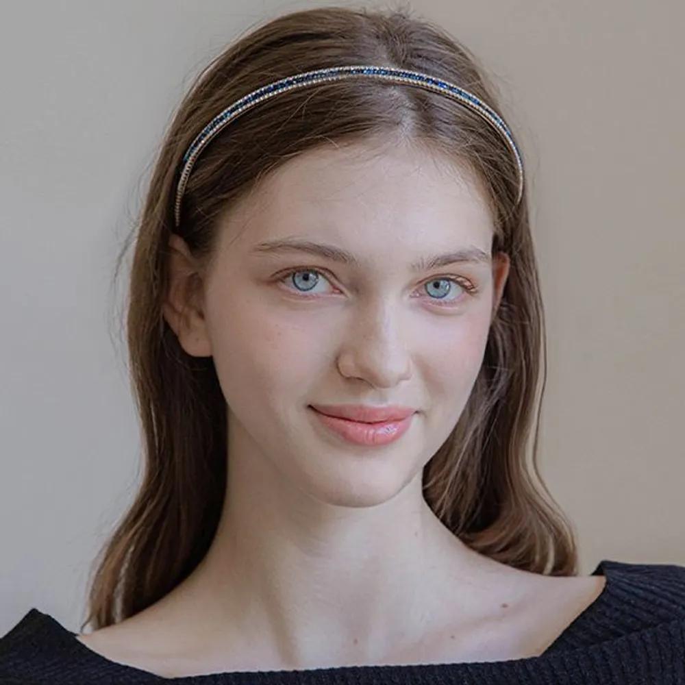 Two-tone Crystal Hairband JP-22-179HB Crystal