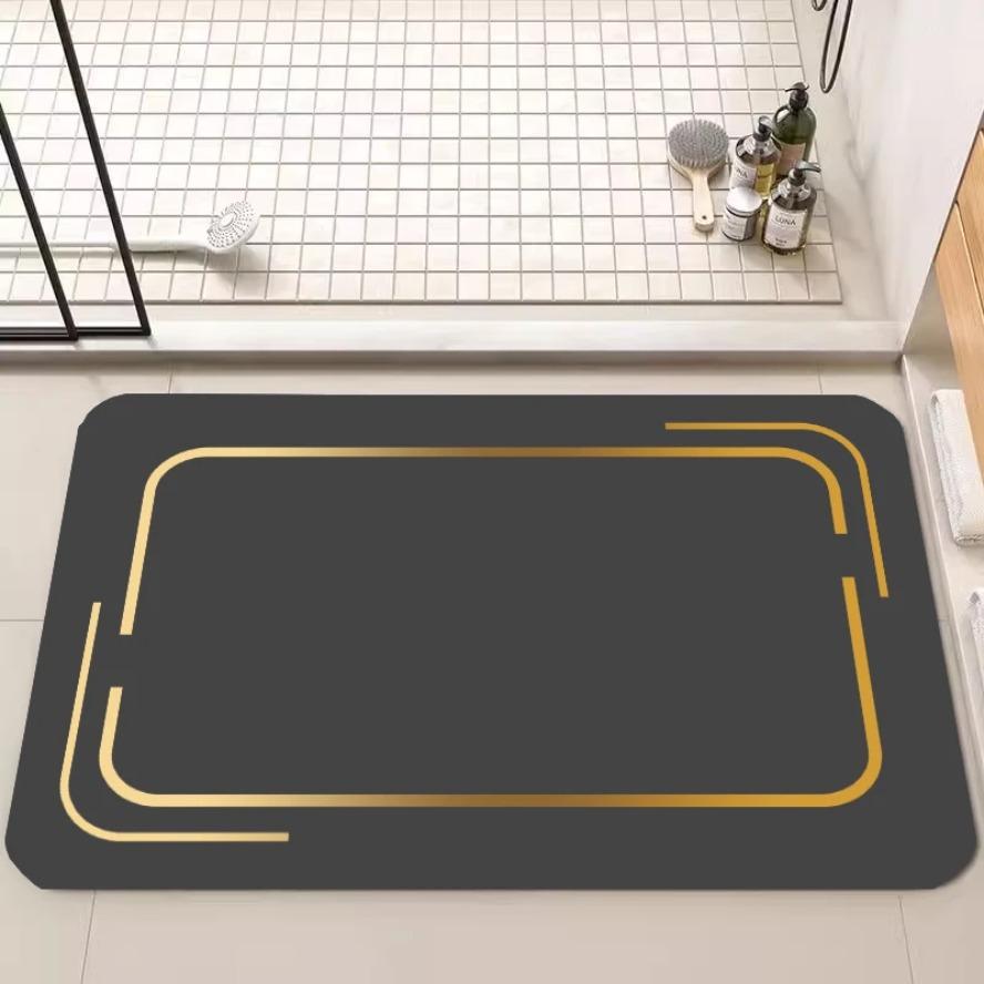 

Диатомовая грязь туалет водопоглощающий быстросохнущий нескользящий коврик для пола бытовой коврик для двери ванной комнаты 40cmx60cm