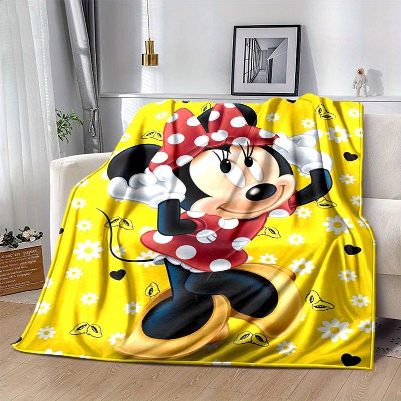 1PC Cartoon Minnie Mouse Blanket, Seasonal Universal, Home Decoration, Throw, Soft Flannel Throw Blanket, Versatile & Cozy for Bedroom, Livi