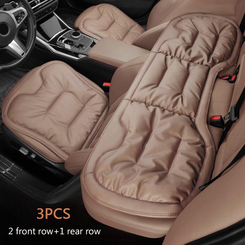 NAPPA Leather Car Seat Cushion For Driving ,For Tesla Model 3 Model Y L Model X Non-Slip Bottom Protector Breathable Covers