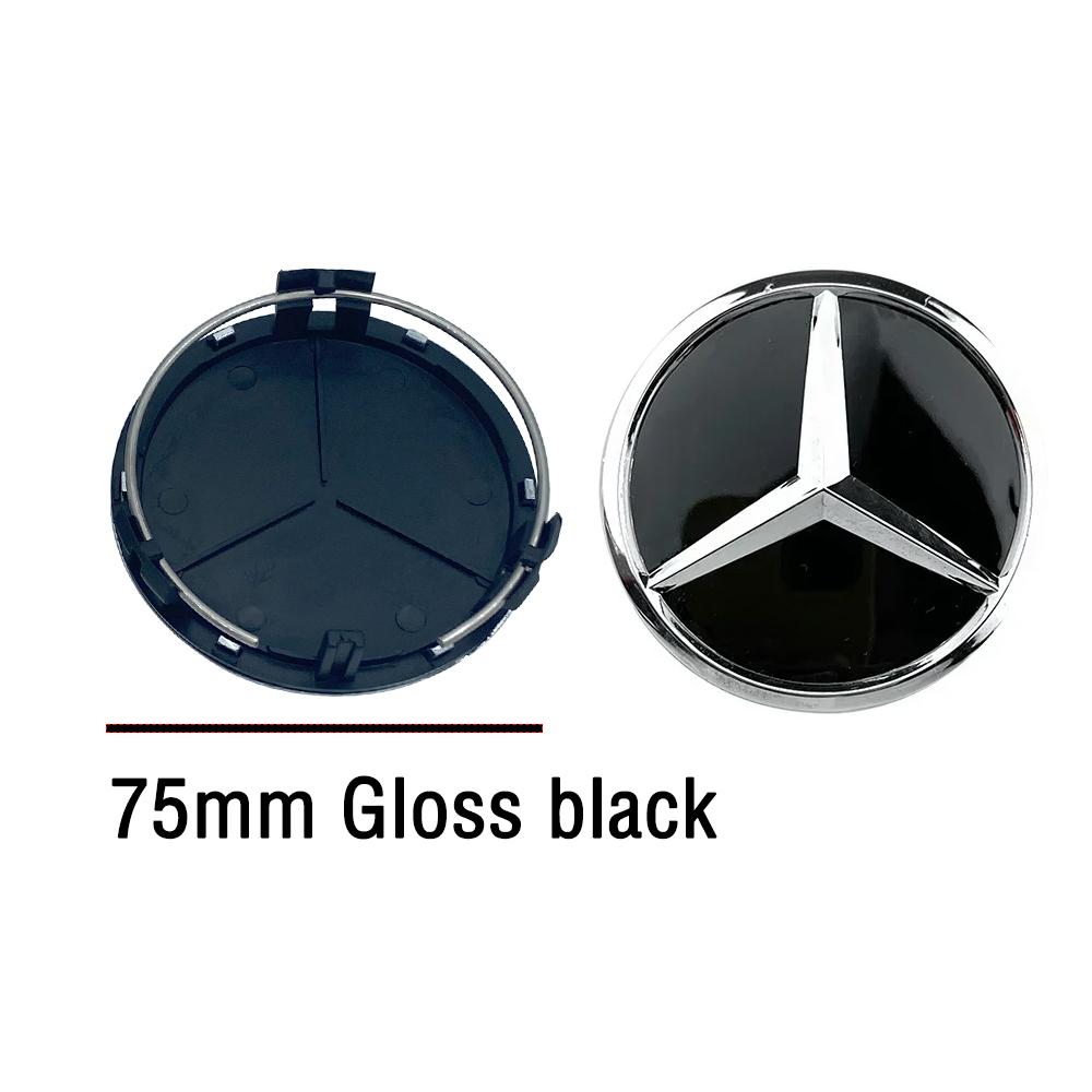 AABGS1 4pcs 75mm Silver Car Wheel Center Hub Cap Badge Cover For Mercedes Benz AMG Smart GLC W205 W204 W203 W212 W211 W213 W210 W164
