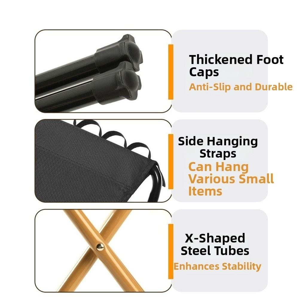 Compact Design Camping Stools Lightweight Fishing Chair Folding Foot Stool Outdoor Camping