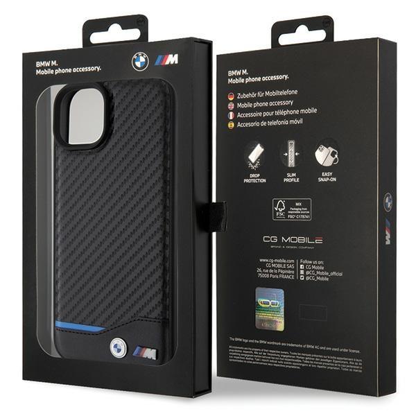 BMW Bmhcp15M22Nbck Iphone 15 Plus / 14 Plus 6.7 Czarny/Black Leather Carbon