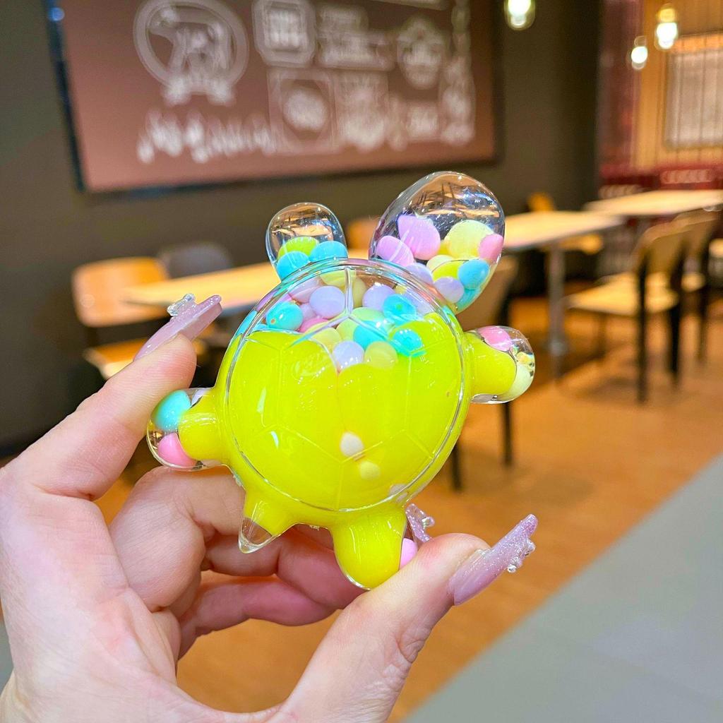 Svietiaca pohyblivá piesková blikajúca korytnačka ozdoba slepá škatuľa stojan na vystavenie šperkov