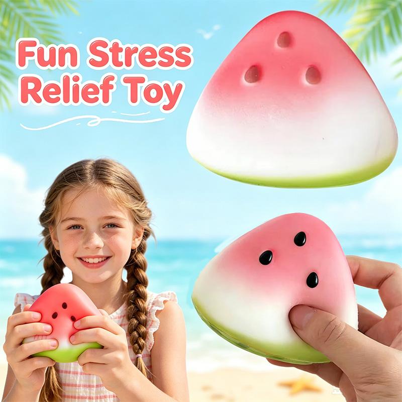 Creative Watermelon Squishy Fidget Toy Slow Rebound Decompression Anti-Stress Slow Rising Stress Relief Fruit Squeeze Toy