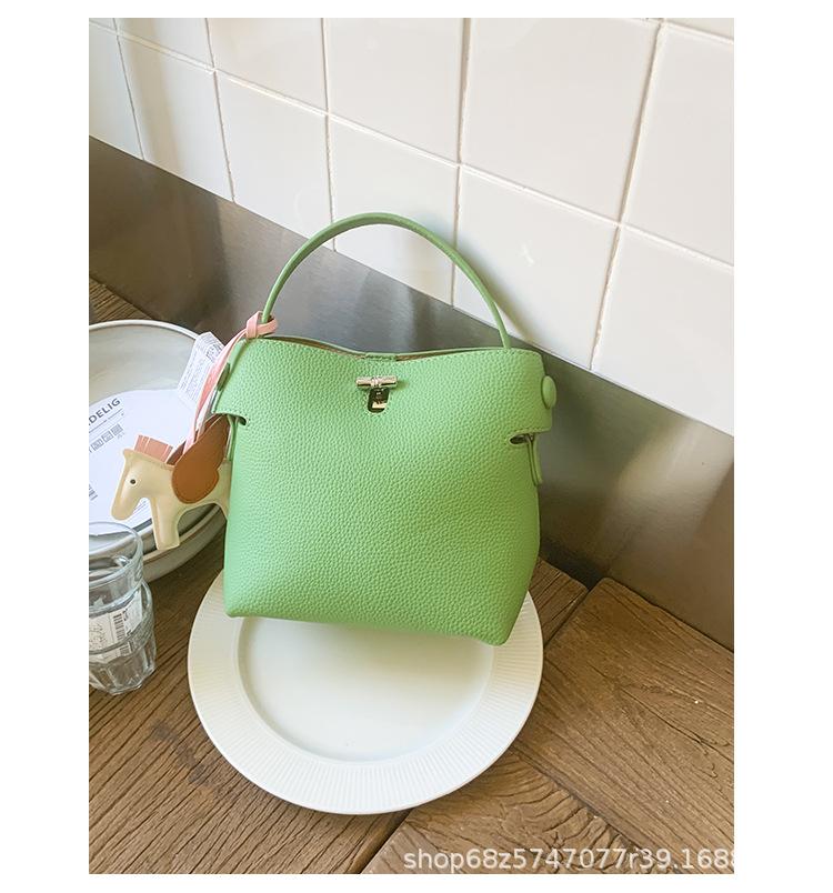 2025 Spring and Summer New Korean Bucket Bag Niche Casual One-shoulder Crossbody Hand-held Commuter High-end Women's Bag