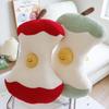 Real Life Apple Core Plush Toy Soft Cartoon Apple Stuffed Doll Bed Decoration Pillow Cushion Christmas Gift