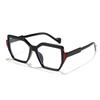 Vaneasel 1pc women's large frame trapezoidal gradient color trend fashion anti-blue light glasses daily reading frame glasses
