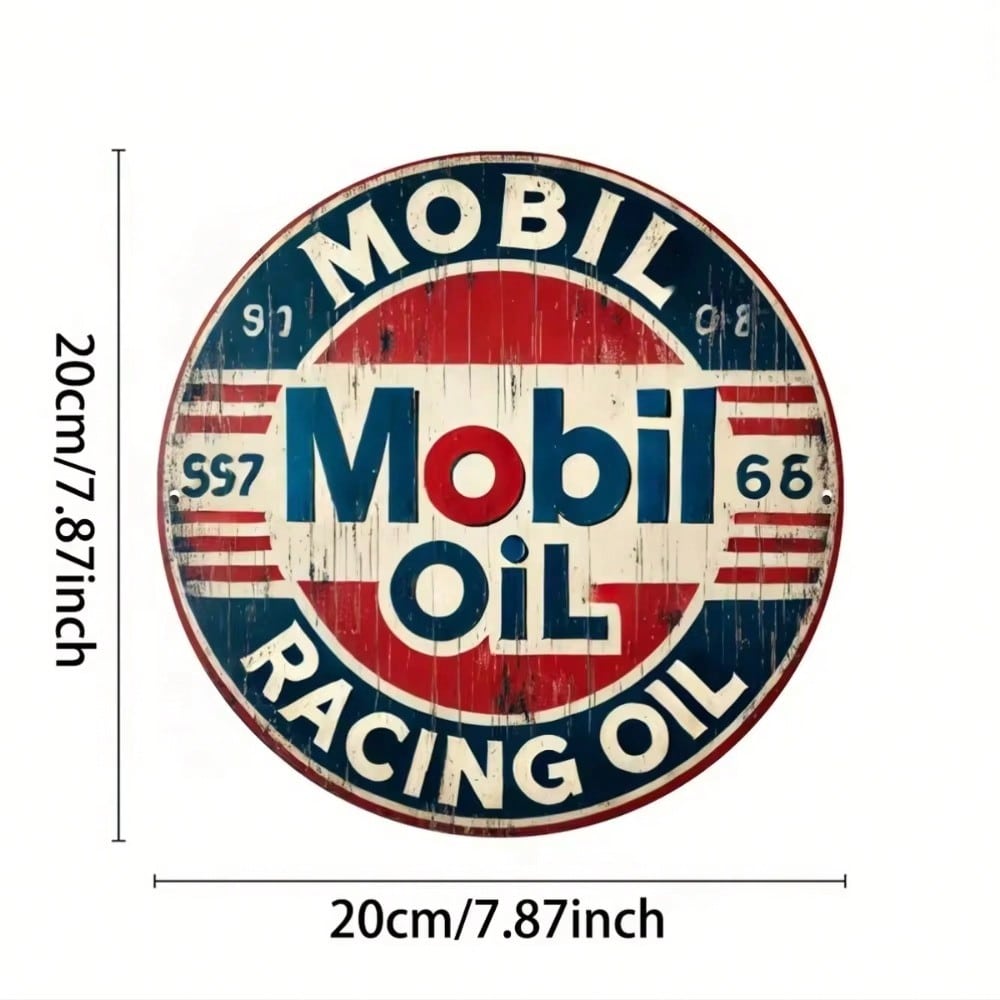 Vintage Racing Car Metal Wall Art Garage Decor Antique Tin Sign 20x20