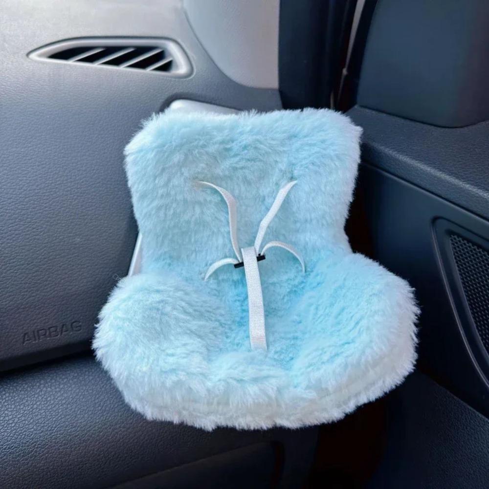 

For Labubu Doll Display Seat support Plush toy mini Car Safety Seat Car air conditioning port Decoration Accessories синий