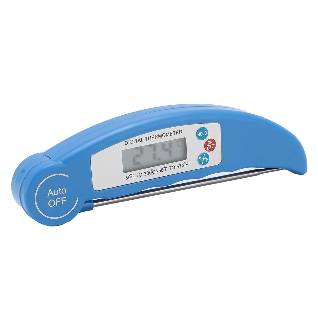Digital Meat Thermometer Cordless Foldable Digital Cooking Food Thermometer for Home Blue