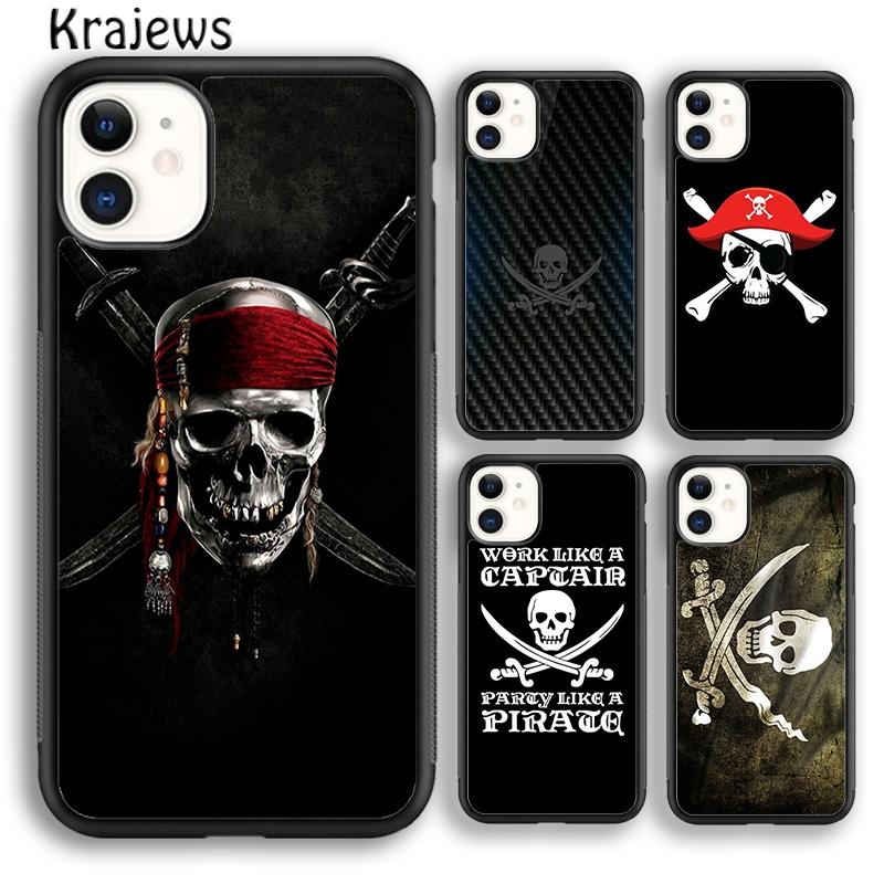 Pirate Skull Cross Bones Printed For iPhone 17 Air 16 Phone Case Cover 15 14 plus 12 13 pro max Fundas