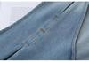 Plus Size Women's V-Neck Denim Vest - Spring/Summer 2026 Slimming Tank for 200 Jin