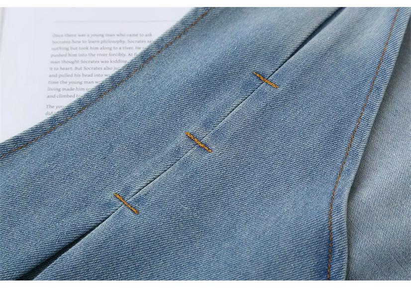 Plus Size Women's V-Neck Denim Vest - Spring/Summer 2026 Slimming Tank for 200 Jin