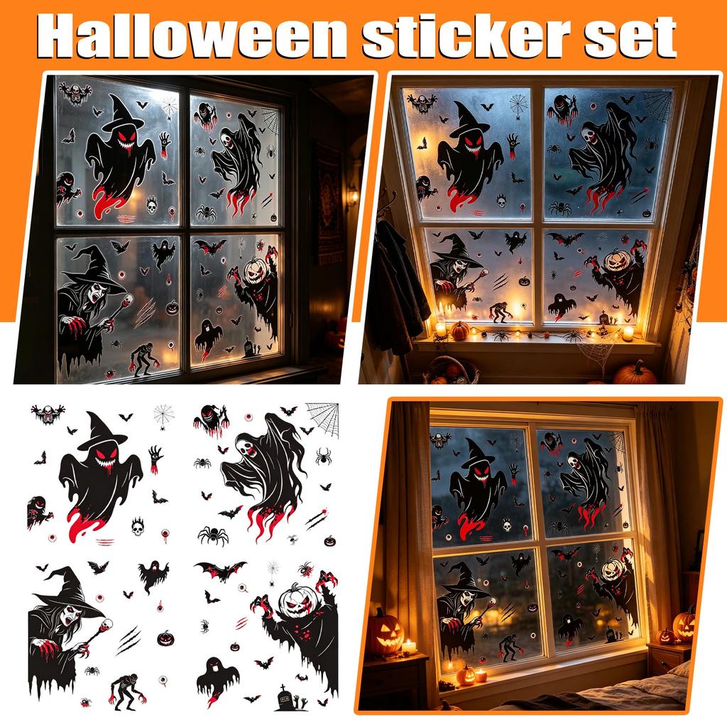 Halloween Sticker Set for Kids and Adults Scary Decorations Party Favors