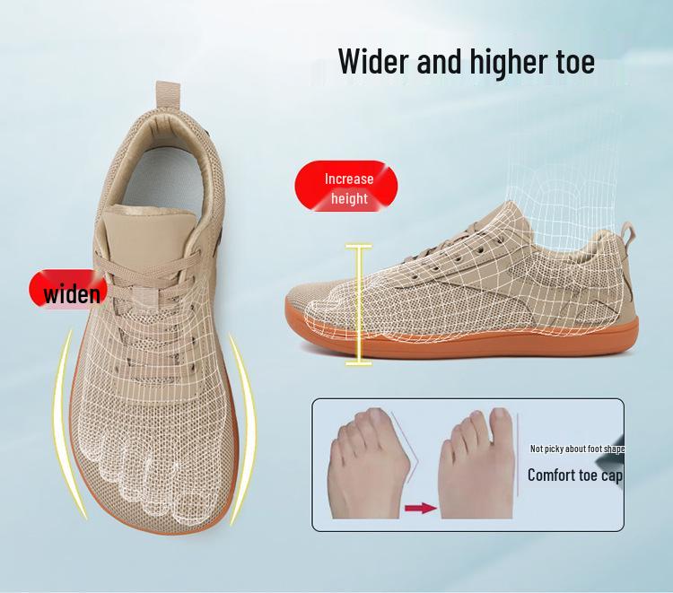 Unisex Breathable Flyknit Wide Last Hiking & Running Shoes