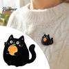 Cat Hat Badge Cartoon Alloy Brooch Pin, Mini Enamel Animal Shape Ornament Clothing Jewelry Accessory for Women Men Decoration Pin