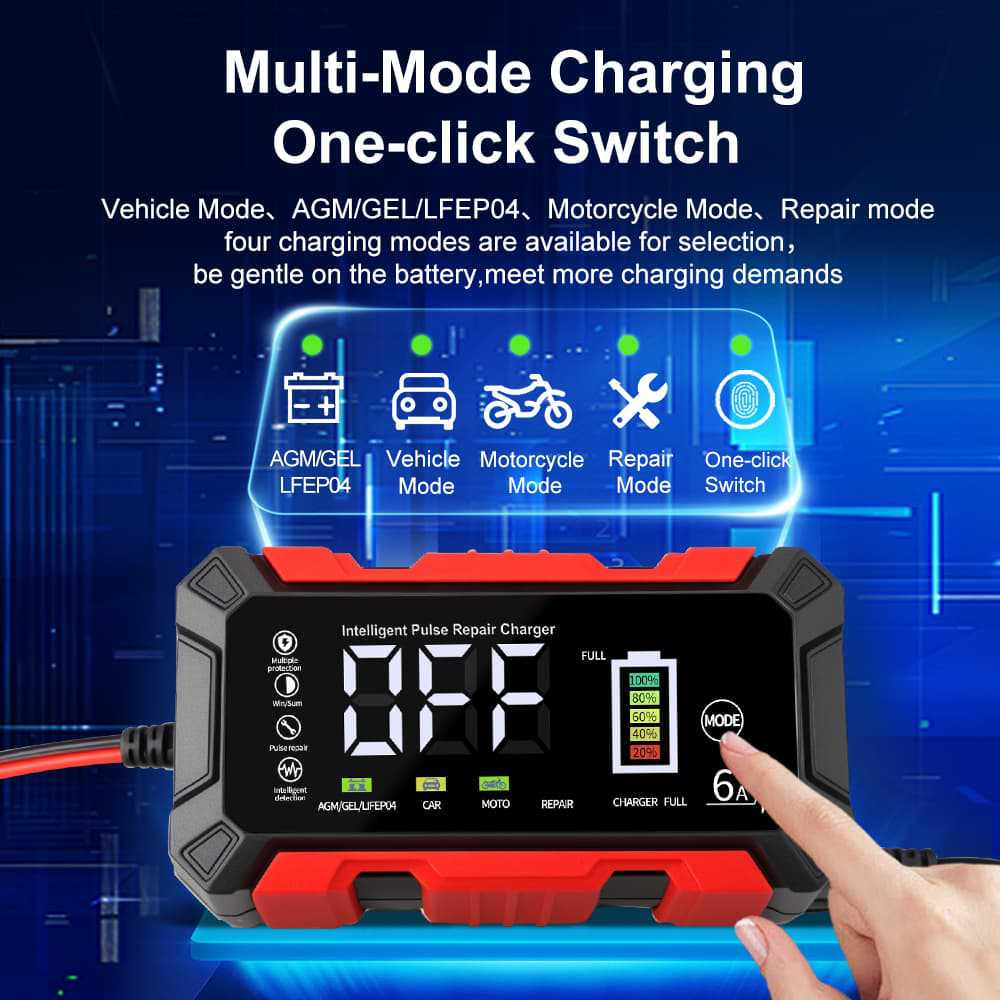 12V6A Intelligentes Batterieladegerät für Auto und Motorrad