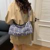 Fashion Striped Tote Bag Women's New Large-capacity Underarm Bag Student Versatile Shoulder Messenger Bag