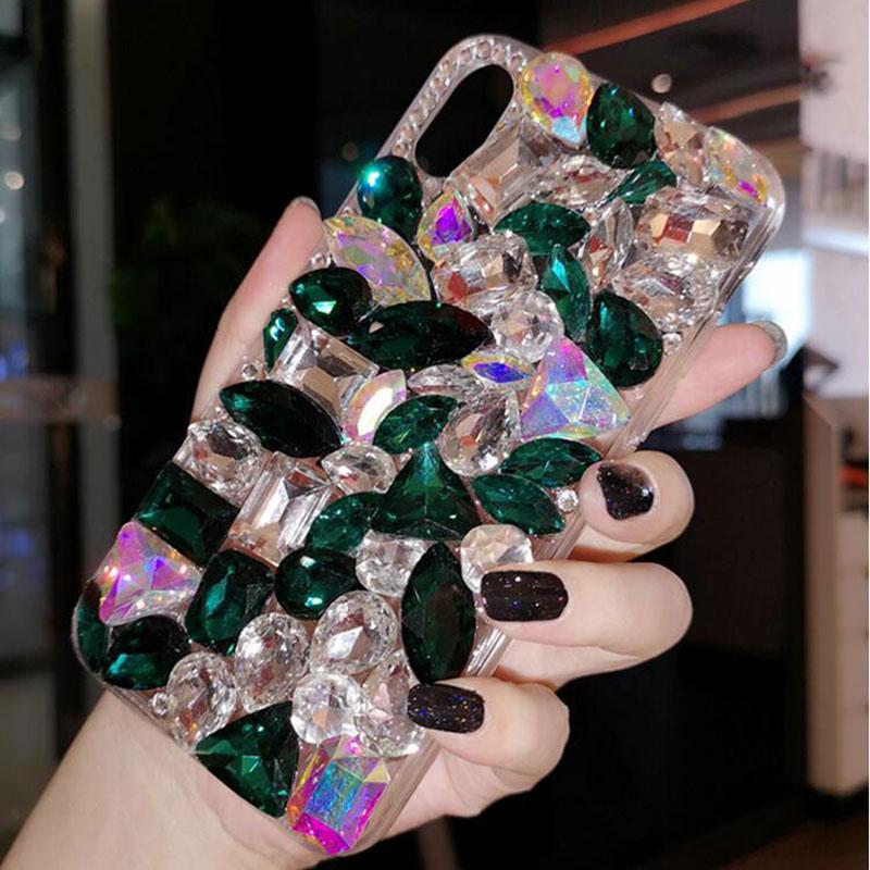 Bling Jewelled Diamond Pendant Case For Samsung Z Flip 4 Z Fold 4 S23 S22 S21 Ultra A13 A23 A33 A53 A12 A22 A32 A52/iphone 14 13 12 11/Redmi 10 9 9A 9