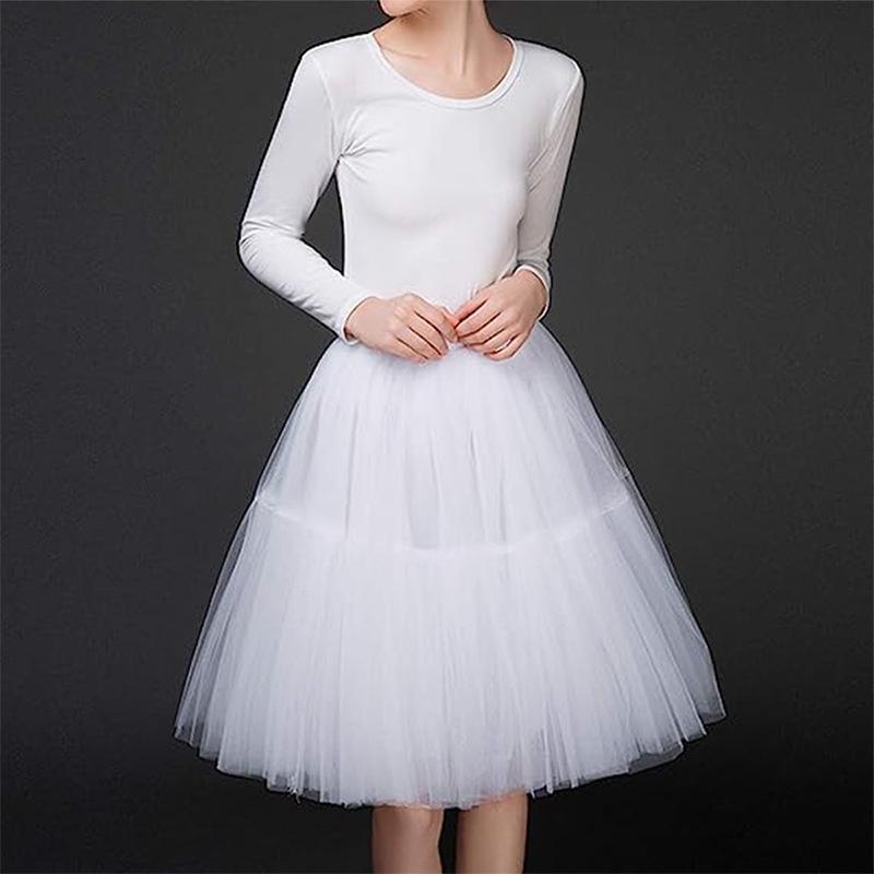 

Желтая супер пушистая юбка-пачка в стиле принцессы - мягкая белая сетчатая юбка из полиэстера Medium