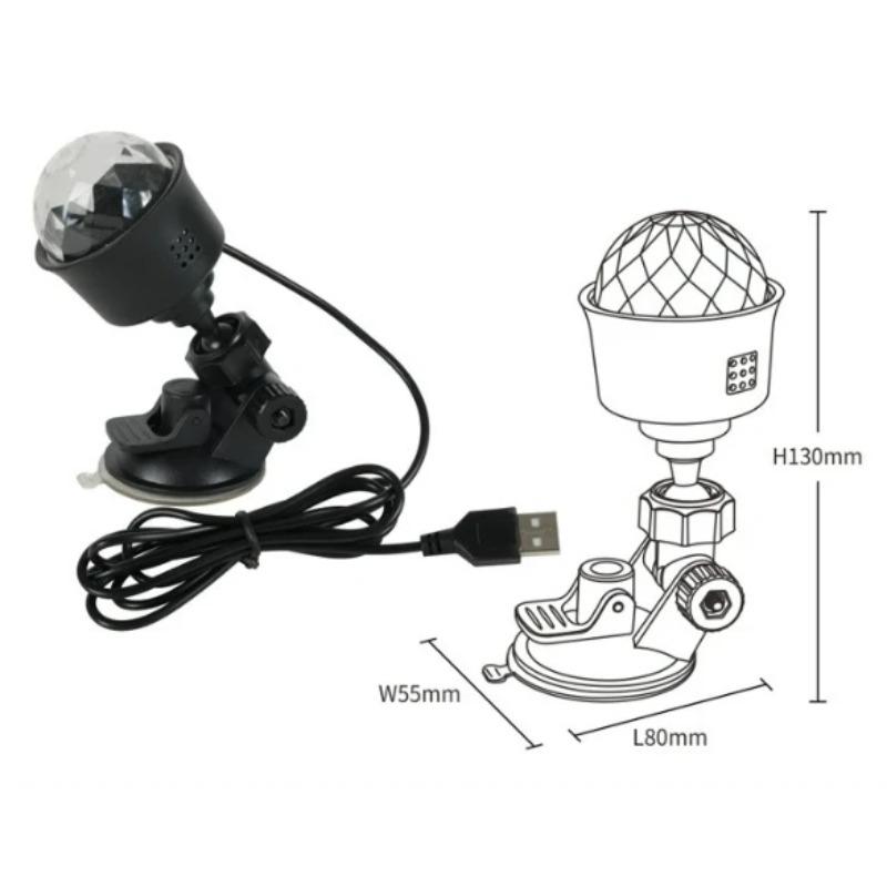 5V USB Powered RGB LED Stage Disco DJ Light Magic Dance Projector Atmosphere ShowLamp for Car Christmas Gift KTV Party Club
