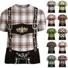 Herren T-Shirt mit kurzen Ärmeln und Oktoberfest Vintage Grafikdruck Lockerer Schnitt Lässiges Sommer Oberteil