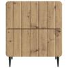 Nightstand Set of 2 Artisan Oak Finish 43 X 34.5 X 49.5 Cm