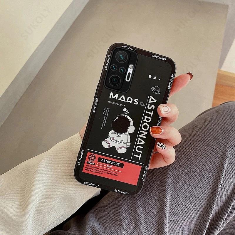 For Xiaomi Redmi Note 10 11 12 13 14 Pro 5G 13 Plus 11S Poco X5 X6 F6 13T 11T Pro 13C 14 4G Redmi K70E Astronaut TPU Case Cover
