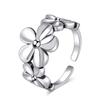 Punk Sterling Fashionable Jewelry Silver Color Flower Rings For Women Bridal Wedding Occasion Birthday Creative Stylish Jz466Punk Jewelry
