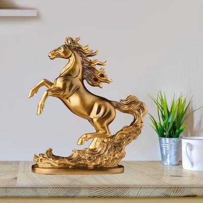 Rising Horse Success Sculpture Animal Artwork for Desktop Decoration Elegant Housewarming Gift Horse Statue for Bookshelf